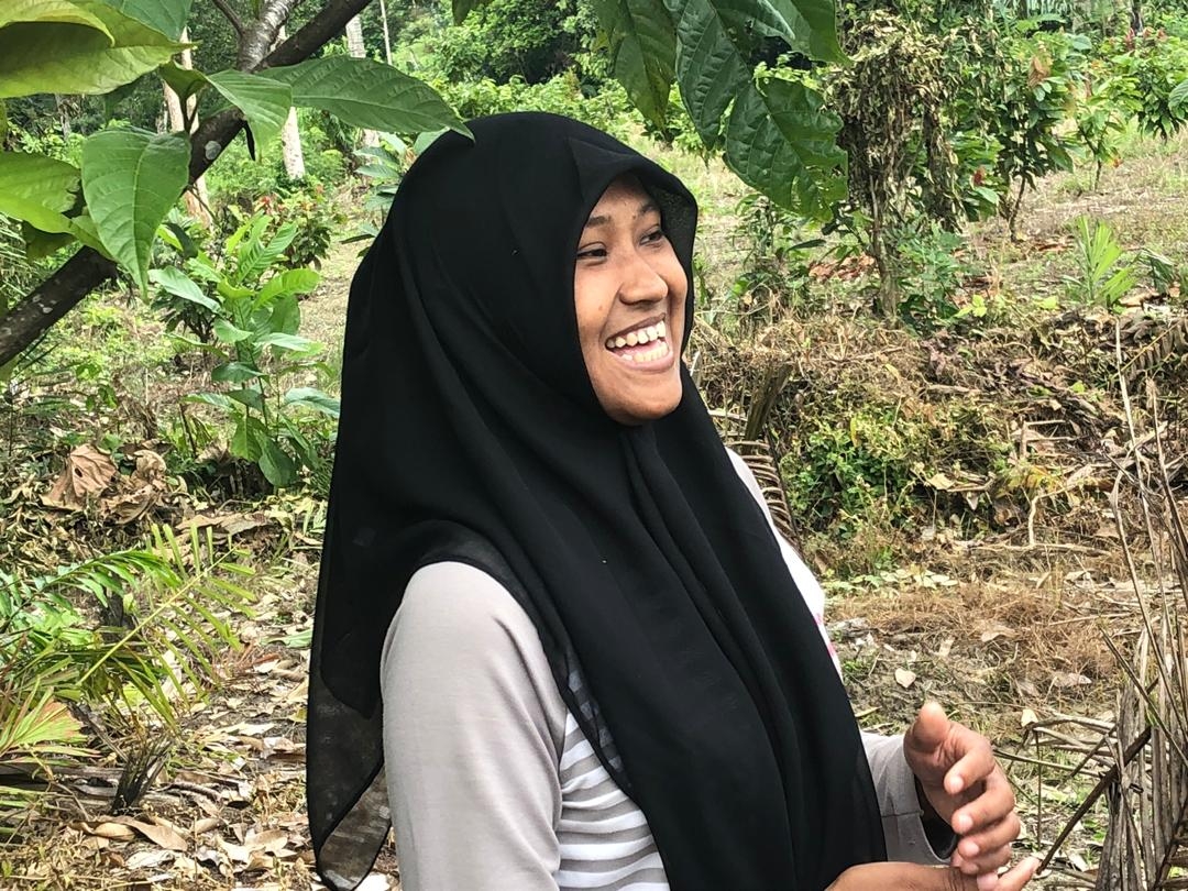 woman in forest
